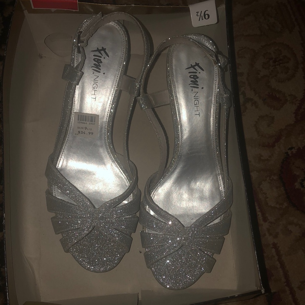 Silver Sandals with Straps - size is 9.5